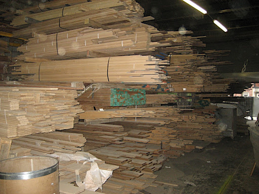 All the wood is separated by species.