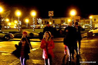 Night on the Arcata square.