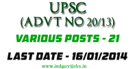 UPSC-Advt-No.20-2013
