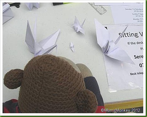 Making paper cranes