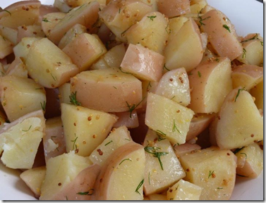 Vegetarian Recipes : Potato Salad with Dill & Mustard Dressing