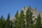 Mount Hawkins and moon