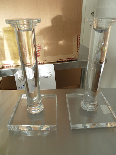 We loved the masculinity of these nine-inch candlesticks by Thomas O'Brien for Reed & Barton (reedandbarton.com).