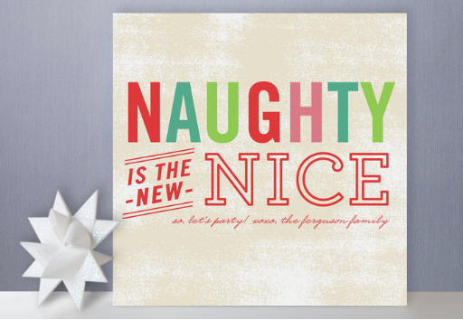 Opposites attract. These customizable cards go from day to night... Just wait till you see what's up next! Naught is Nice Cards, price upon request, Minted, minted.com.