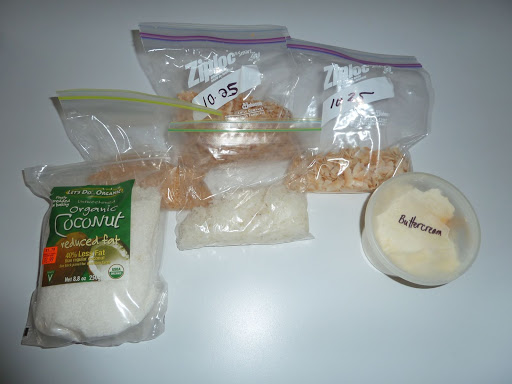 Mark Joseph gave us some extra coconut shavings in the various sizes and degrees of toastedness.