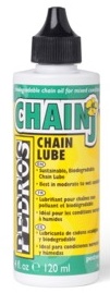 This Chainj Biodegradable Chain Lube is canola-based and biodegradable. Retail price: $7.49