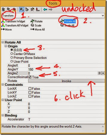 Rotate the BVH in fragMOTION Rotate the BVH in fragMOTION