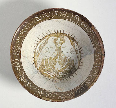 Bowl Iran, Kashan Bowl, early 13th century Ceramic; Vessel, Fritware, overglaze luster-painted, 2 3/4 x 6 1/2 in. (6.99 x 16.51 cm) The Nasli M. Heeramaneck Collection, gift of Joan Palevsky (M.73.5.214) Art of the Middle East: Islamic Department.