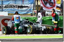 L'incidente di Lewis Hamilton