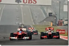 Alonso supera Button nel gran premio dell'India 2012