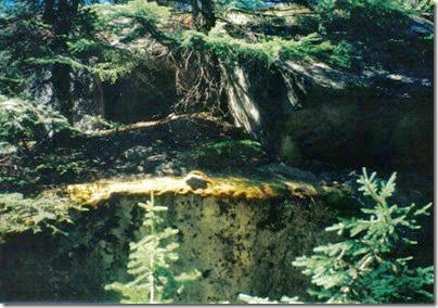 Inside the Rock Cut on the Bygone Byways Interpretive Trail in 2000