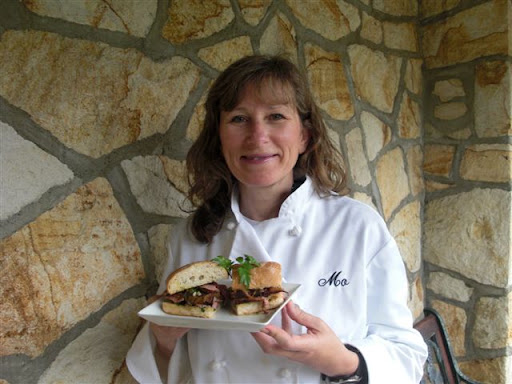 Mo with her sandwich creation Mo with her sandwich creation