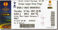 Spurs vs Anzhi stub