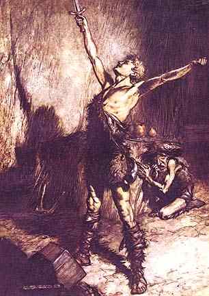 Siegfried With Nothung Reforged, Asatru Gods And Heroes