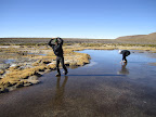 Lucio our guide showing off his swan lake moves (to heaps of ominous cracking noises from the ice underfoot).