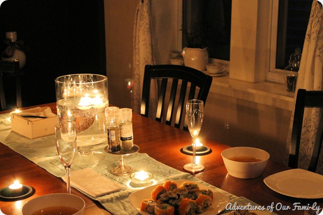 valentine's date half table