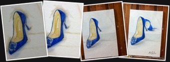 View Show Lover. Hangisi Blue Satin Pumps