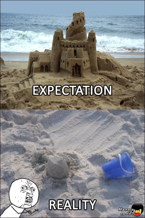 expectativa vs realidade