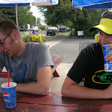 Tarp and Gars Sipping Sodas