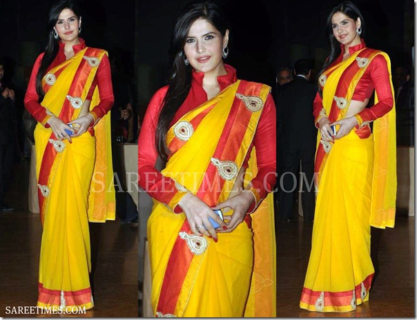 Zarine_Khan_Yellow_Saree