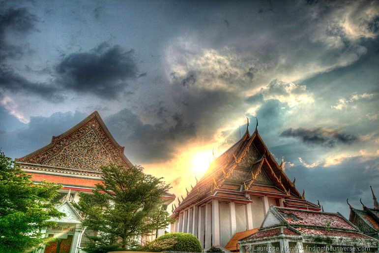 Bangkok temple against sky