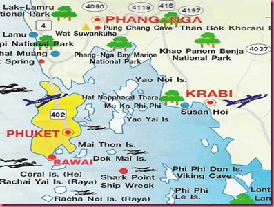 Cartina Isole thailandia