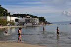 Folks playing the local game of Picigin, Bacvice Beach