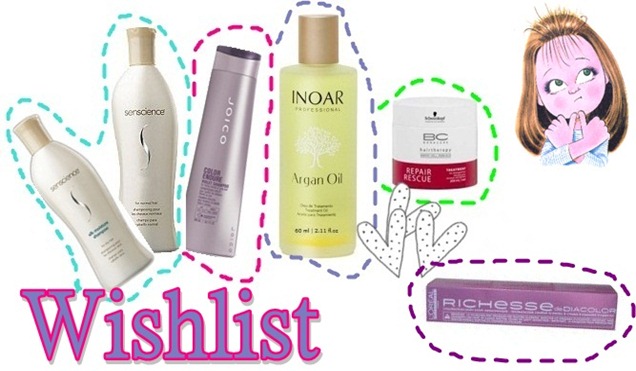 Wishlist Produtinhos no cabelo