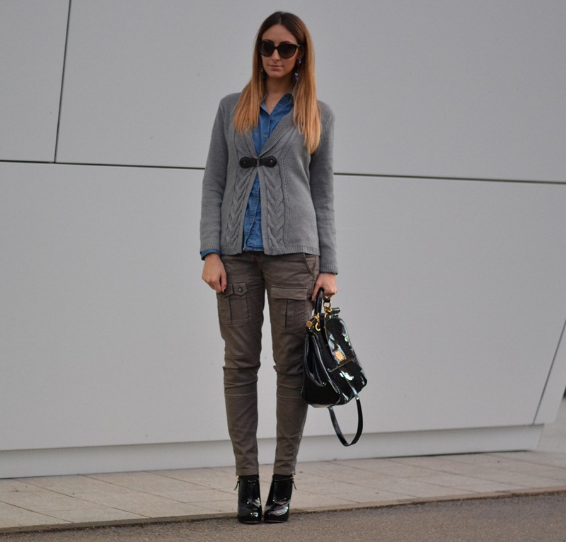 Sisley, Sisley pants, C&A cardigan, C&A, C&A pullover, Valentino sunglasses, Miss Sicily, Miss Sicily by Dolce & Gabbana, Dolce & Gabbana bag, italian fashion bloggers, fashion blogger, street style, fashion blogger firenze, Carvela boots, Carvela shoes, Carvela by Kurt Geiger, Carvela 