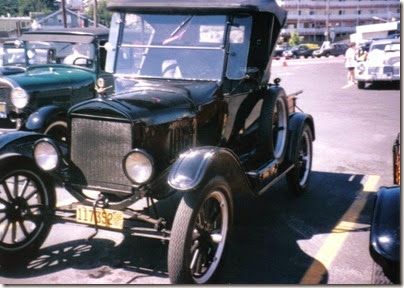 42 1925 Ford Model T Pickup in the Rainier Shopping Center parking lot for Rainier Days in the Park on July 13, 1996