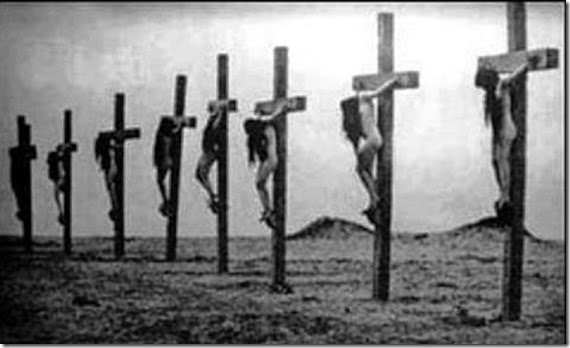 Stripped Armenian Christian girls Crucified in Turkey