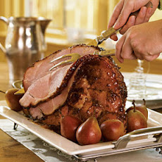 Baked Ham with Mustard-Peach Glaze