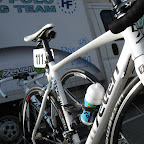 Details of the nº7even team bikes from Marco Polo Cycling Donckers, with Tacx bottle cages and beautiful team bidon by Tacx. (photo: Remko Kramer)