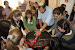 Extracting honey.
