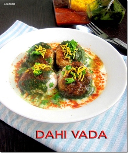 dahi vada plate
