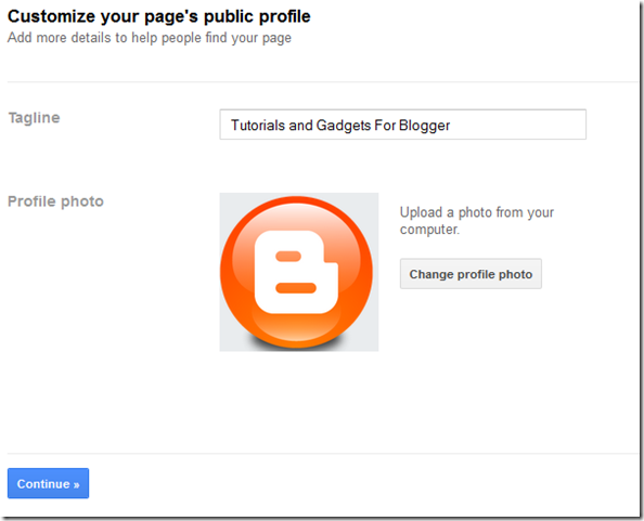Creating Google Plus Brand Page - Tag Line and Profile Photo