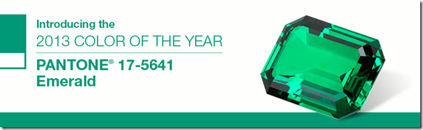 Pantone 2013 Emerald from Setting for Four #color #paint
