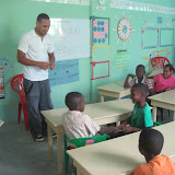 The 2nd graders (Luis Fernando and Miguel Angel) greeting each other.