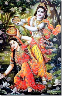 [Radha and Krishna in Vrindavana]
