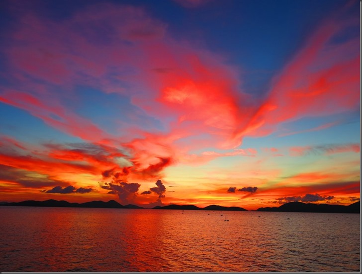 beautiful sunset sangat island phillippines