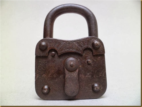 OLD IRON PADLOCK GERMANY OLD IRON PADLOCK GERMANY