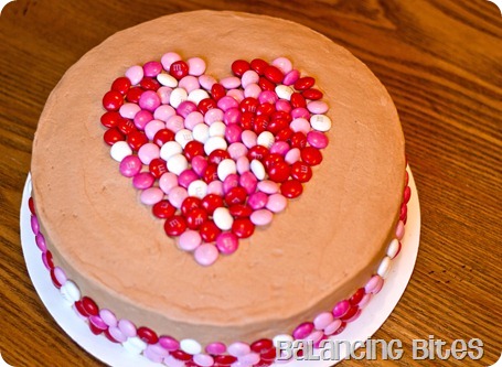Valentine's Day M&M Heart Cake 2