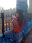 That's the Plaza Hotel behind us.  Pepper wanted to go there for Tea!