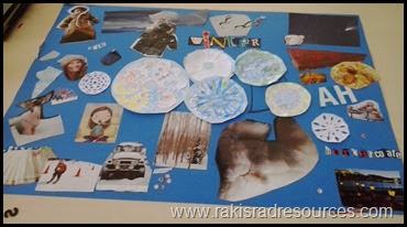 Winter Collages - a great Christmas craft for kids - featured on Raki's Rad Resources.