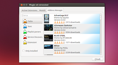 VLC 2.2.0 - Addons Manager