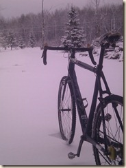 Cross bike snow Dec 11 -blog pic