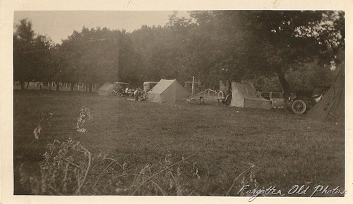 Tents and Model Ts or A note lean to tent Perham antiques