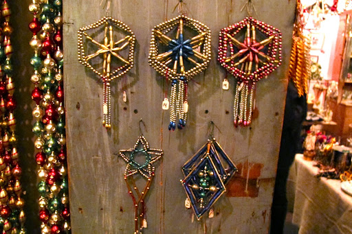 These sturdier beaded start ornaments would work on top of a tree or poking through flower arrangements.