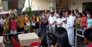 Msgr. Lumanog officiates the blessing of CTED project.