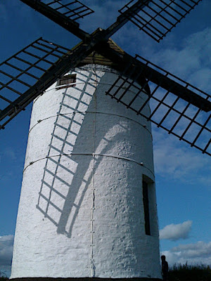 A Windmill in the sunshine... it sits up on a little knoll that rises up above the 'Levels...